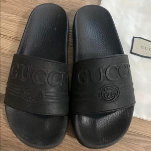 Gucci Logo Rubber Slide Sandal